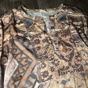 CHICO's Lightweight V Neck High Low Dolman Sleeves Top LARGE Size 12 (Chico 2)